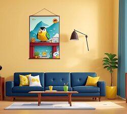 vector-abstract-nature-birds-sun-yellow-art-watercolor-wall-painting-posters-prints_776674-202765