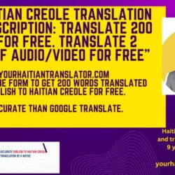 Free English to Haitian Creole Translation by Swans Paul (1)