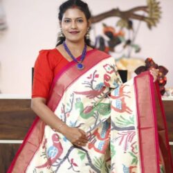 pochampally ikat silk saree photo