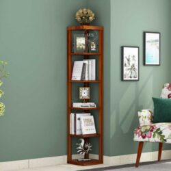 Valley Sheesham Wood Corner Book Shelf (1)