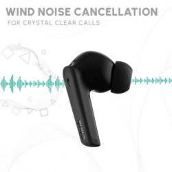 Wind noise cancellation earbuds