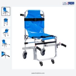 4 Wheel EMS Stair Chair Lift with Patient Restraints Straps & Grip Handles