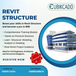 Master the future of BIM with our Revit Structure Training! Call us at 9500024134 or Mail to info@cubikcadd.in#RevitStructure #BIMTraining #CubikCADD #StructuralDesign #CivilEngineering #Architects #Coimbatore