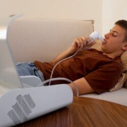 Bipap machine and patient 78KB