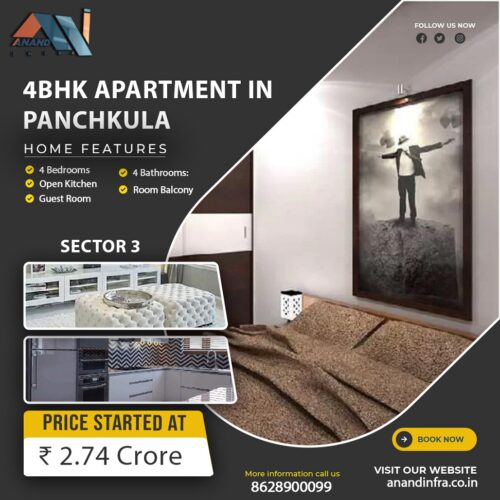4 BHK Flats for sale in Panchkula-Anand infra 4 BHK Flats for sale in Panchkula-Anand infra