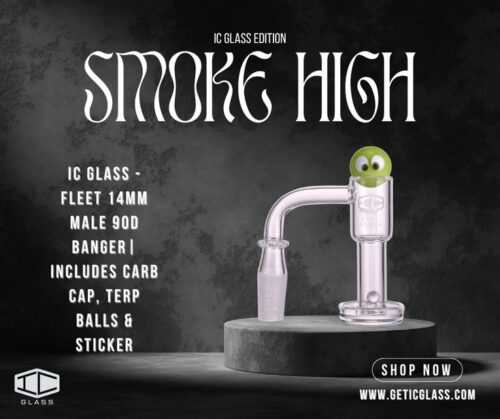 IC GLASS - FLEET 14mm Male 90D Banger _ Includes Carb Cap, Terp Balls & Sticker IC GLASS - FLEET 14mm Male 90D Banger _ Includes Carb Cap, Terp Balls & Sticker
