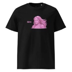 Women’s Black Premium Lightweight T-Shirt _ Grey, Navy & White