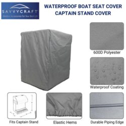 Waterproof Pontoon Boat Captain Stand Cover _ Heavy Duty Cover – SAVVYCRAFT