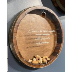 Handcrafted Wine Barrel Cork Holder Wall Mounted Display