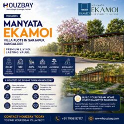 BuyLuxuryVillaPlotsinSarjapurBangaloreManyataEkamoi