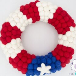 Felt Ball Wreath - 4th of July
