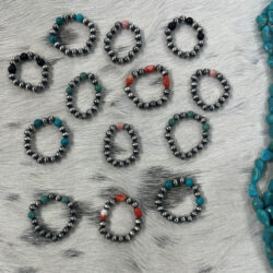 Sterling Silver & Stretch Rings Desert Pearl Rings