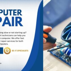 Blue and White Modern Computer Repair Facebook Cover (1)