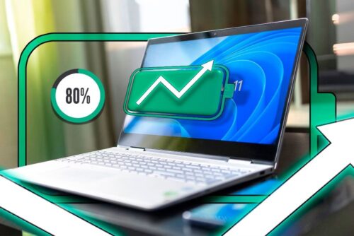 a-laptop-with-windows-11-showing-a-full-battery-icon-and-an-upward-arrow-indicating-a-battery-increase-1299955447 a-laptop-with-windows-11-showing-a-full-battery-icon-and-an-upward-arrow-indicating-a-battery-increase-1299955447