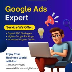 Blue and White Gradient Geometric Modern 3D Man Illustrative Digital Marketing Agency Instagram Post