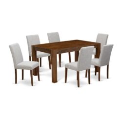 7-Piece Dining Set _ Modern Wooden Tables with 6 Chairs – The Savings Net