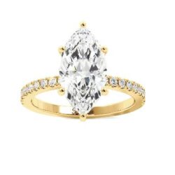 Marquise Diamond Engagement Ring _ Lab & Natural Grown Diamond