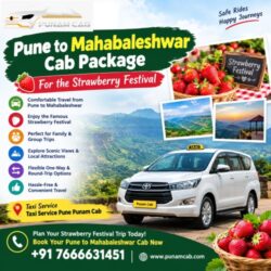 Pune to Mahabaleshwar Cab strwberry