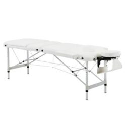 Foldable Massage Bed, Portable 3-Section Aluminum Massage Table